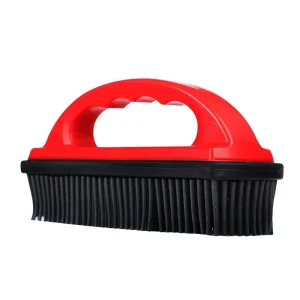 Plastic Pet Hair Removal Brush for Carpet Car Interior & Bathing Cleaning