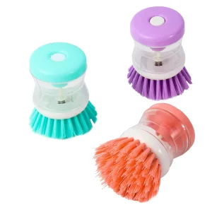 Plastic Soap Dispenser Brush Liquid Soap Cleaning Brush with Soap Dispenser
