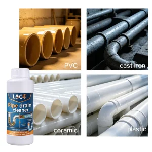 Plumbing Safe Liquid Drain Opener Industrial Strength Pipe Cleaner Non Toxic Formula 30% 50% Active Ingredient Dissolves Grease