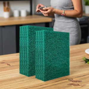Polyester Green Kitchen Sponges Scouring Pads Scourer Cleaning Scrubber for Household Commercial Use NO.8903