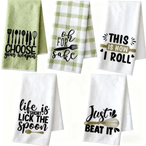 Polyester Heat Transfer Custom Printed Kitchen Towels Quick Dry Microfiber Dish Cloths for Hotel and Home Use
