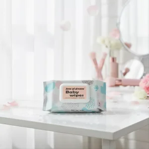 Portable 80pcs Baby Wipes Non woven Fabric Daily Cleaning Supplies