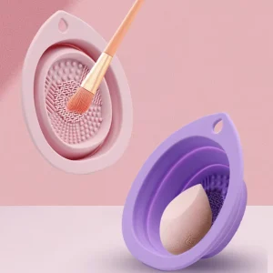 Portable Brushes Washing Bowl Makeup Brush Cleaner Silicone Folding Cleaning Bowl
