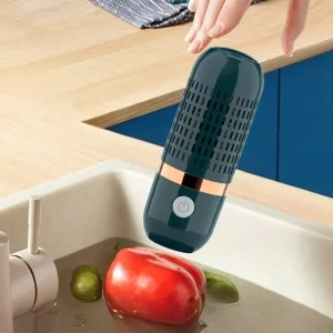 Portable Fruit and Vegetable Washing Machine Waterproof Ultrasonic Capsule Food Purifier for Kitchen