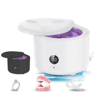 Portable Household Ultrasonic Cleaner for Dentures Retainer Jewelry & Mouth Guards