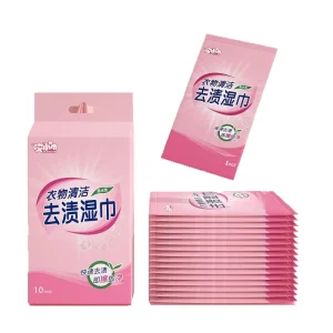 Portable Multi Functional Cleansing Wipes for Clothes Soft Scented Fragrance for Laundry Stain Remover for Outings