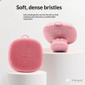 Portable Remover Pore Cleaning Square Face Soft Silicone Facial Cleansing Brush Makeup