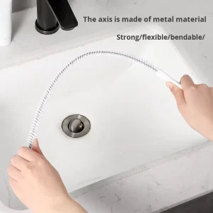 Portable Steel Wire Pipe Cleaner for Unclogging Drains Hair Remover Sink Cleaning Brush Pipe Unclogging Tool