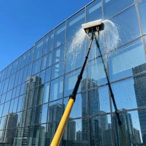Portable Water Delivery Adjustable Stick Pole Extension Tube Telescoping Pole & Multi Glass Cleaning Head Tools