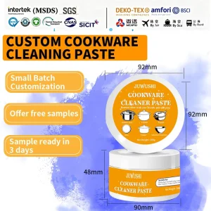 Pot Cleaning Paste Powerful Stain Burnt Mark Cleaning Paste Ideal for Deep Cleaning Baking Trays and Clay Pots in Kitchens 300g