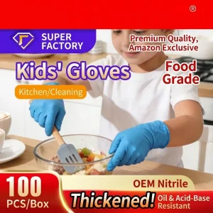 Powder Free Blue Nitrile Disposable Nitrile Gloves Examination Gloves Sample Disposable Powder Free Nitrile Gloves