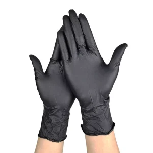 Powder Free Food Handling Household Size S M L XL 4Mil 5 Mil 6 Mil Nitrile Glove Medical Grade Nitrile Blue Black Safety Gloves