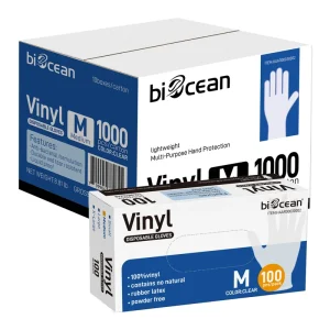 Powder Free M Textured Vinyl Clear Gloves Soft Household Cleaning Gloves