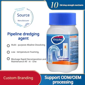 Powerful Drain Cleaner Powder for Kitchen and Bathroom Strong Pipe Unclogging Agent Sewer Deodorizer and Toilet Clog Remover