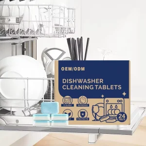 Powerful Eco Friendly Disposable Solid Dishwasher Cleaner 20g*24pcs Versatile Dishwashing Tablets
