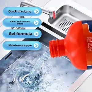 Powerful Liquid Kitchen Grease and Drain Unclogger Kitchen Pipe Cleaner Deodorizer and Dredging Agents