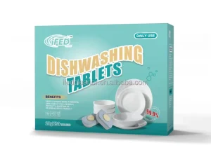 Pre Measured Eco Friendly Disposable Solid Dishwashing Tablets Leaves No Streak Quick Dissolve Powerful All in 1