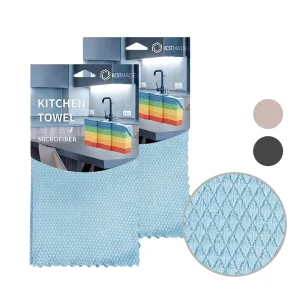 Premium Fish Scale Washable Reusable Microfiber Cleaning Rags Kitchen Cleaning Towels