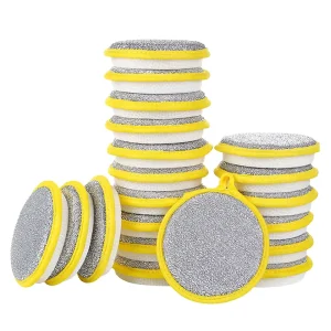 Premium Kitchen Scrub Brush Scouring Pad Double Side Dishwashing Sponge for Efficient Cleaning