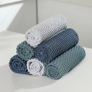 Premium Kitchen Towels Large Microfiber Kitchen Towels Popcorn Design 30*30cm Highly Absorbent Multipurpose Towels Set
