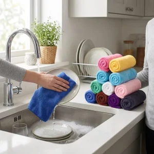 Premium Microfiber Kitchen Cleaning Towel Thickened Dish Drying Cloth High Quality Household Cleaning Rags for Kitchenware