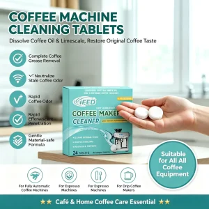 Premium Quality Coffee Machine Cleaning Tablets Solid Descaler Efficient for Grinders and Espresso Machines