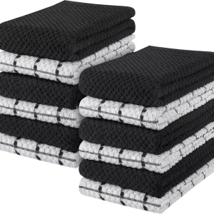 Premium Thicken Strong Absorbency Kitchen Towel 38x64cm 100% Ring Spun Cotton Plaid Super Soft Absorbent Dish Tea Bar Towel