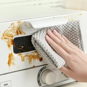 Premium Woven Microfiber Kitchen Towels Large Polka Dot Design 30*30cm Highly Absorbent Quick Dry Home Use Tea Towels
