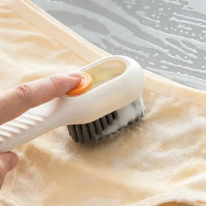 Press to Release Liquid Shoe Brush PP Soft Bristle Lightweight Refillable Large Capacity Cleaning Home Multifunctional Scrubber