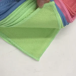 Price Household Anti-grease Wiping Rags Fish Scale Microfiber Kitchen Cleaning Cloth for Mirror Glass and Dish