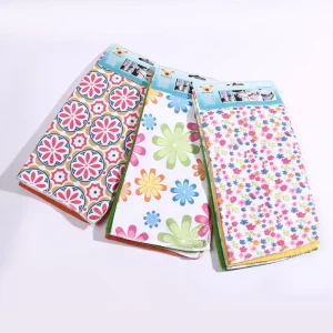 Printed Dish Towels Microfiber Super Absorbent Cleaning Cloth Reusable Rags