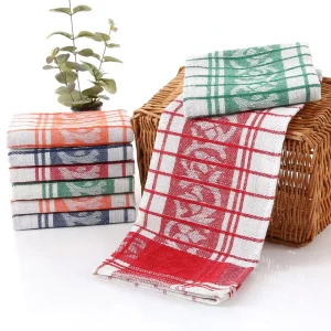 Printed Kitchen Towel Tea Towel Dish Towel Custom 100% Cotton 10 Woven Pure Cotton Rectangle Customizable