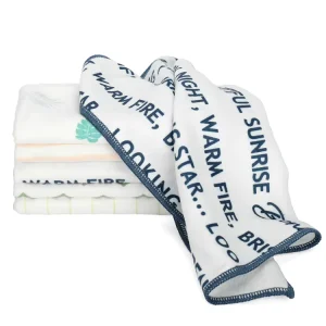 Printed Microfiber Kitchen Towel Super Absorbent Reusable Dish Cloth Soft Scratch Resistant Towel for Household Kitchen