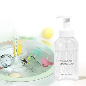 Private Label Eco Friendly Foaming Liquid Dish Detergent for Kitchen Use Dishwashing Soap with Fruit & Vegetable Cleaning Power