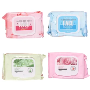Private Label Organic Eco Friendly Reusable Face Cleaning Hydrating Collagen Makeup Remover Wet Wipes Cotton Cloth