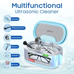 Product in Bulk Custom Brand High End Design Easy Clean Tiny Ultrasonic Cleaner with Cleaning Solution