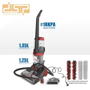 Professional 800W 1.35L Tank Vacuum Cleaner with 181-200 AW Suction Wet/Dry Function Bagless Design for Carpet Household Use
