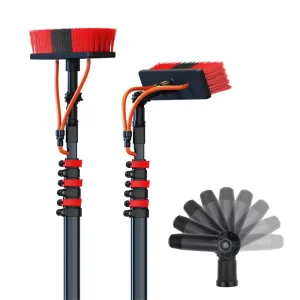 Professional 9m Photovoltaic Cleaning Brush Carbon Fiber Telescopic Pole Solar Panel Washing Tool for Solar Farm