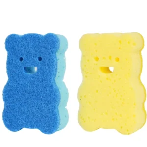 Professional Grade Bear Shaped Composite Sponge High Performance Cleaning Sponge for Commercial Kitchen and Household Bathroom
