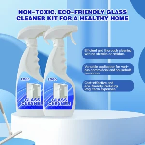Professional Grade Glass Cleaner Spray 50% 80% Active Ingredients 500ml 1L 5L for All Glass Mirror Surfaces