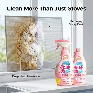 Professional Kitchen Cleaning Agent Set Heavy Oil Degreaser Spray for Range Hood Gas Stove and Kitchen Tiles