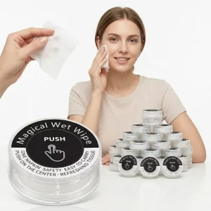 Push Magic Compressed Wet Wipes Capsule Disposable Wet Tissues for Effective Daily Cleansing for Daily Use