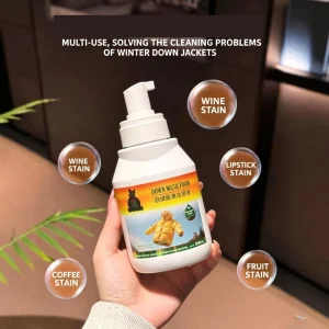 Qingfeng big rooster down jacket cleaning bubble with brush head down jacket cleaning mousse stain removal