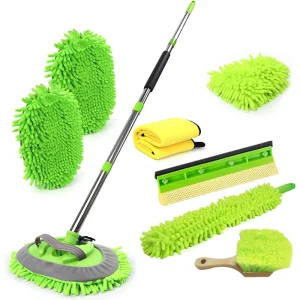 Quick Clean Car Wash Brush High Density Soft Bristle Auto Exterior Cleaning Tool Lightweight Car Detailing Wash Tool Set