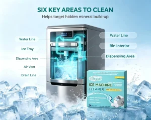 Quick Clean Time Saving Formula for Busy Restaurants and High Volume Food Service Ice Machine Cleaning Tablet
