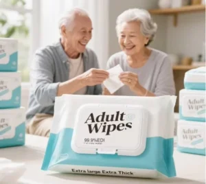 Quick and Easy Clean Moisture Refresh Complete Rinse Free Body Bed Bath Wet Wipes Adult Wipe
