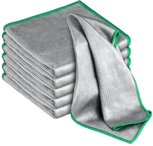 Quickly Clean Window Mirrors Microfiber Glass Polishing Cloth Lint Free Plain Style for Glass Towel