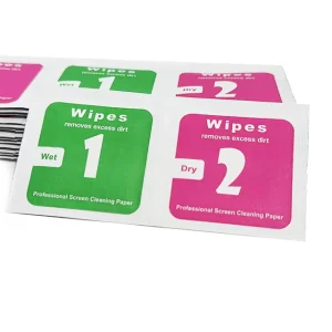 Ready to Ship Eco Friendly Non Woven Dry & Wet 6cm*6cm Cleansing Wipes Pack for Mobile Phone & Camera Maintenance