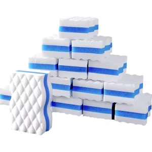 Rectangle Dual Color High Density Sponge Super Absorbent NANO Sustainable Thickened Scouring Pad for Kitchen Dish Pot