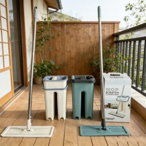 Rectangular Foldable Heavy Duty Telescopic Stainless Steel Scrub Trolley 2 Mopheads Sliding Wringing Rotating Drain Floor Bucket